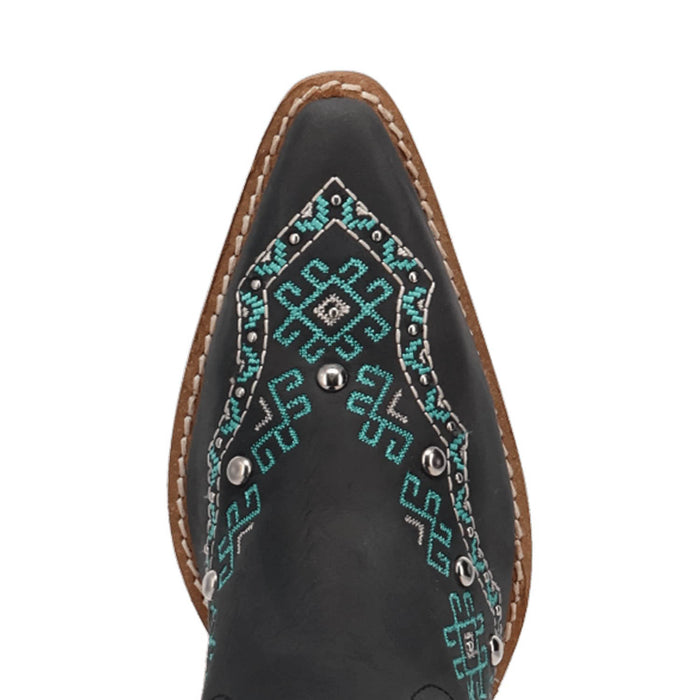 Dingo Womens Tequila Sunrise Black Suede Cowboy Boots