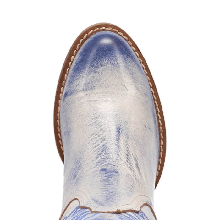 Dingo Womens Faded Love Blue Leather Cowboy Boots