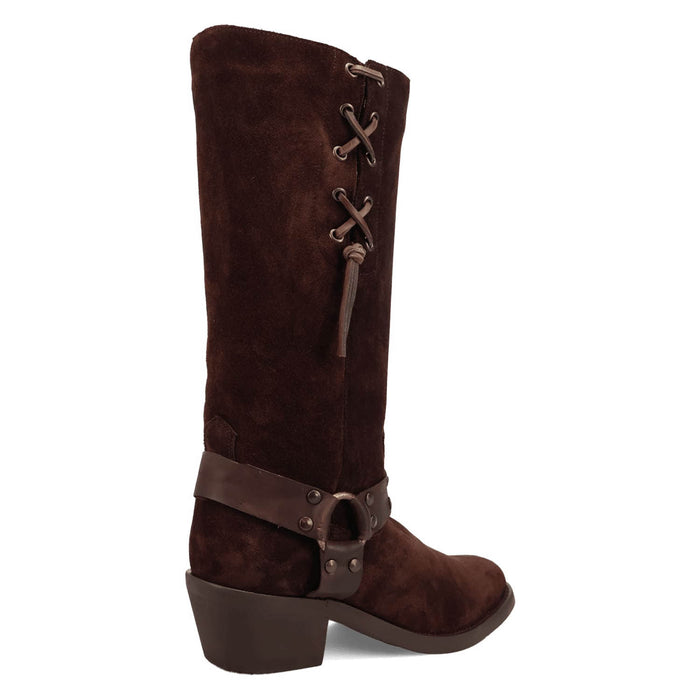 Dingo Mens Bronco Brown Suede 15in Harness Cowboy Boots