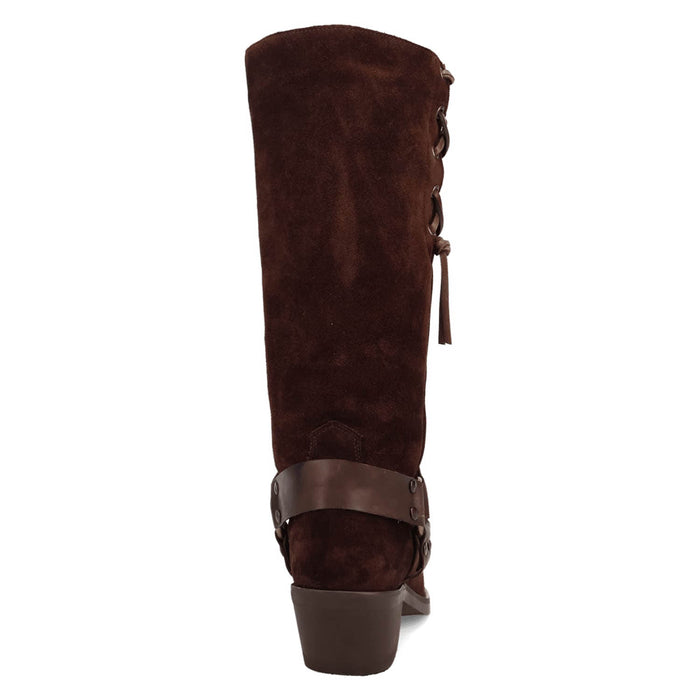 Dingo Mens Bronco Brown Suede 15in Harness Cowboy Boots