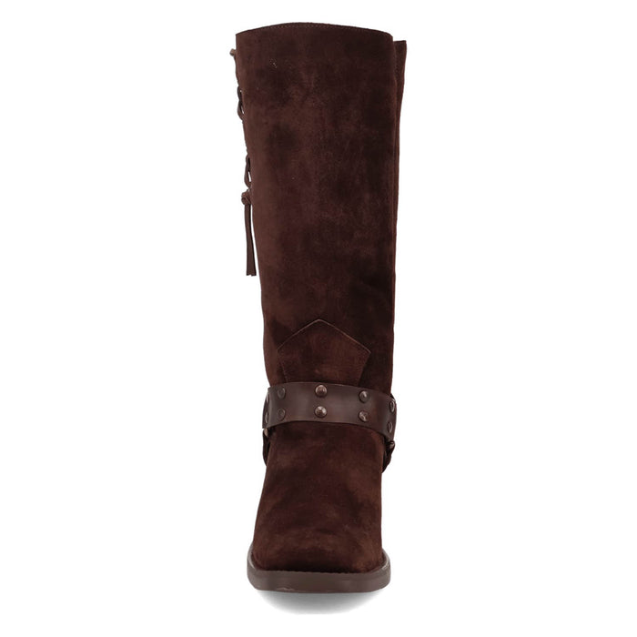 Dingo Mens Bronco Brown Suede 15in Harness Cowboy Boots