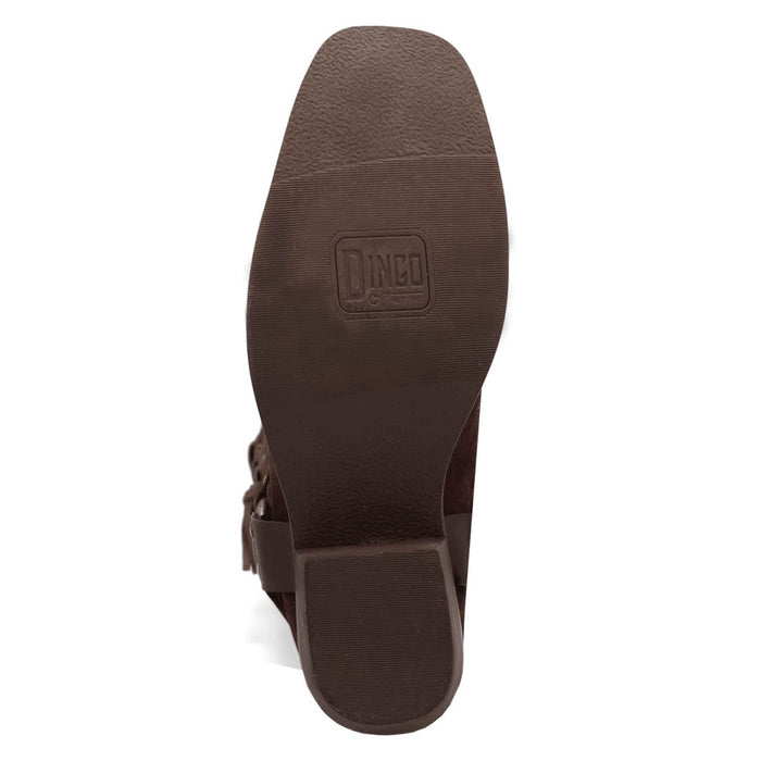 Dingo Mens Bronco Brown Suede 15in Harness Cowboy Boots