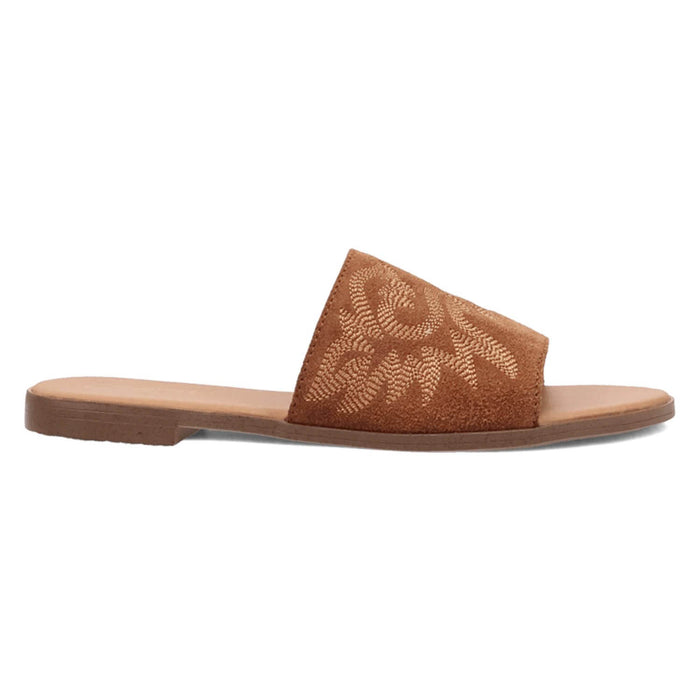 Dingo Womens Lasso Brown Suede Slide Sandals Shoes
