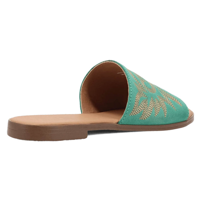 Dingo Womens Lasso Green Suede Slide Sandals Shoes