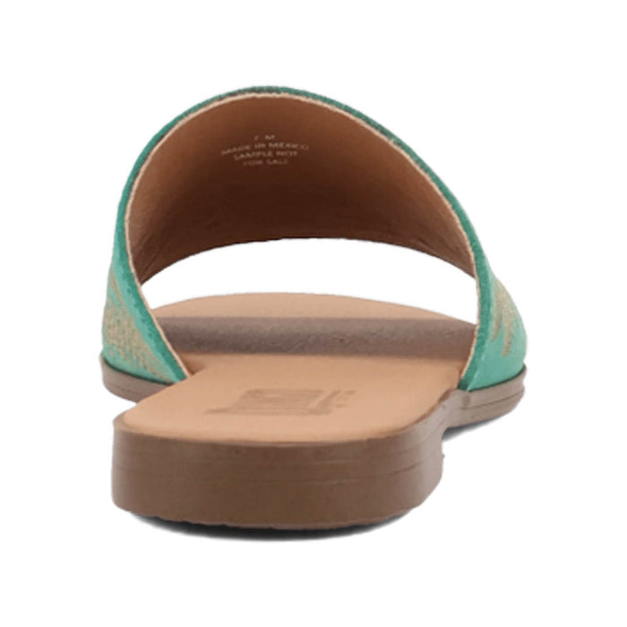 Dingo Womens Lasso Green Suede Slide Sandals Shoes