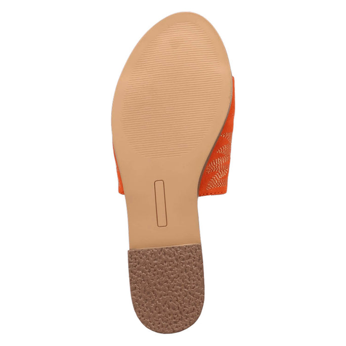 Dingo Womens Lasso Orange Suede Slide Sandals Shoes