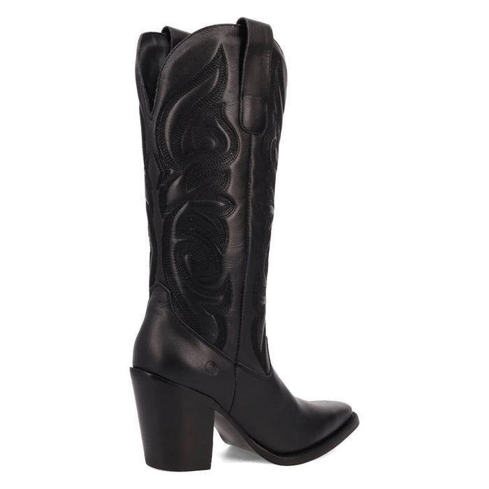 Dingo Womens Hensley Black Leather 13in Cowboy Boots