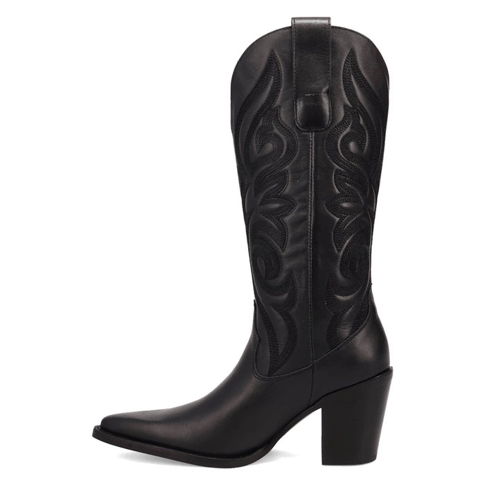 Dingo Womens Hensley Black Leather 13in Cowboy Boots