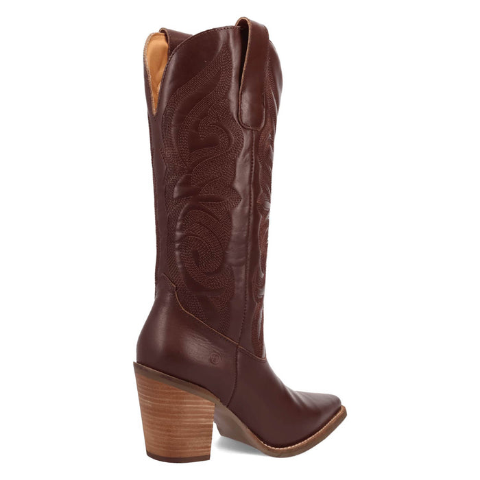 Dingo Womens Hensley Brown Leather 13in Cowboy Boots