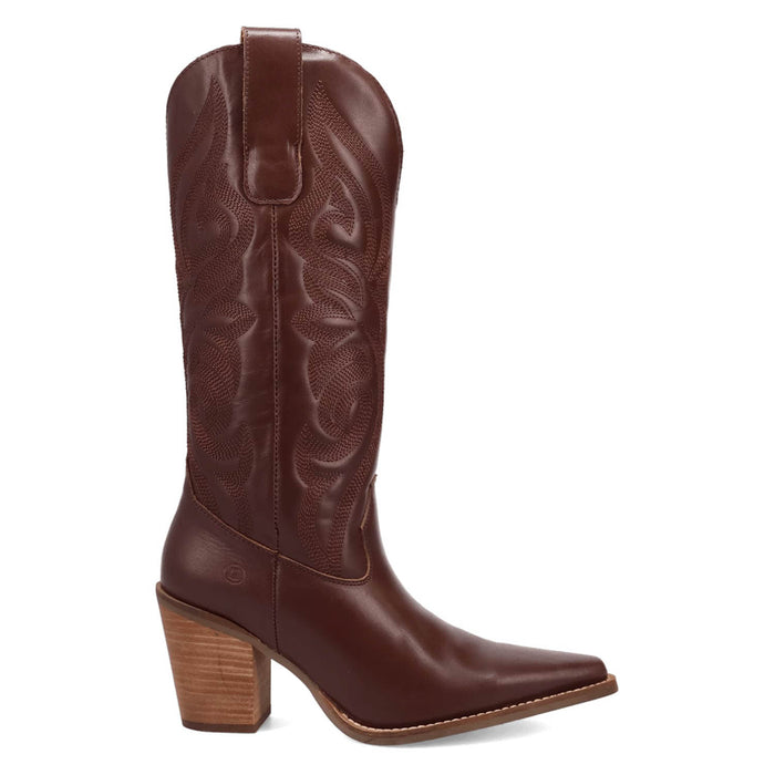 Dingo Womens Hensley Brown Leather 13in Cowboy Boots