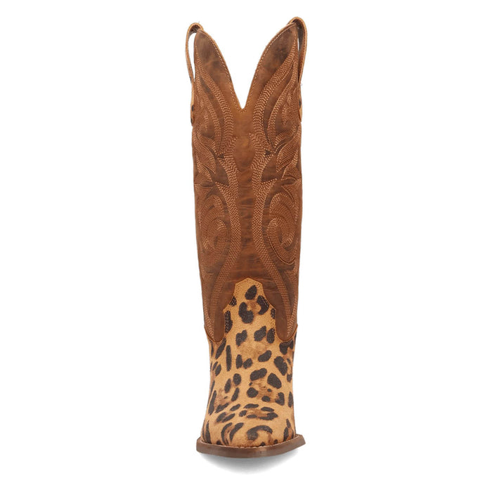 Dingo Womens Hensley Leopard Leather 13in Cowboy Boots