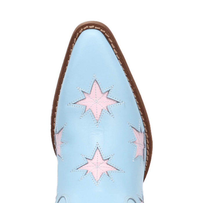 Dingo Womens Starburst Blue Leather 9in Cowboy Boots