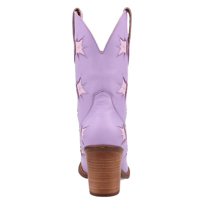 Dingo Womens Starburst Lavender Leather 9in Cowboy Boots