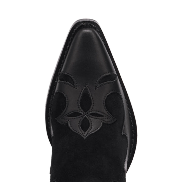 Dingo Womens Drama Queen Black Suede 18in Cowboy Boots