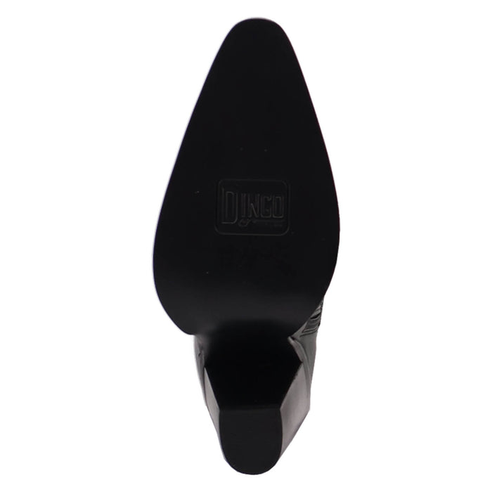 Dingo Womens Diva Black Leather 22in Cowboy Boots