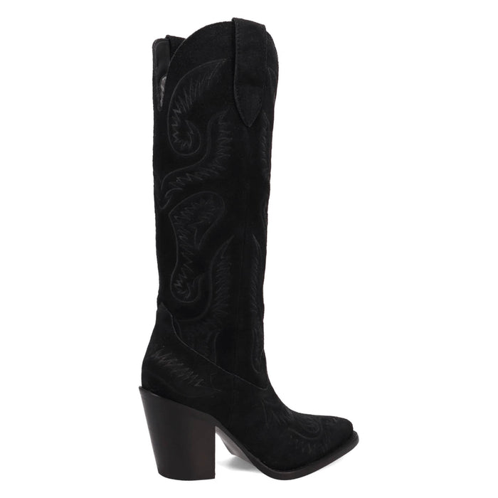 Dingo Womens Evita Black Suede 16in Cowboy Boots