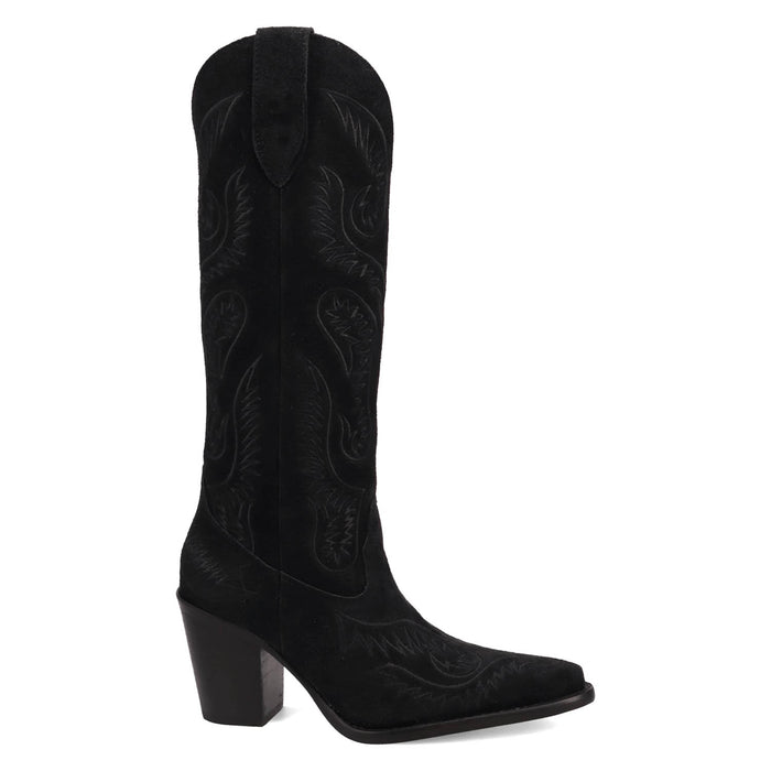 Dingo Womens Evita Black Suede 16in Cowboy Boots
