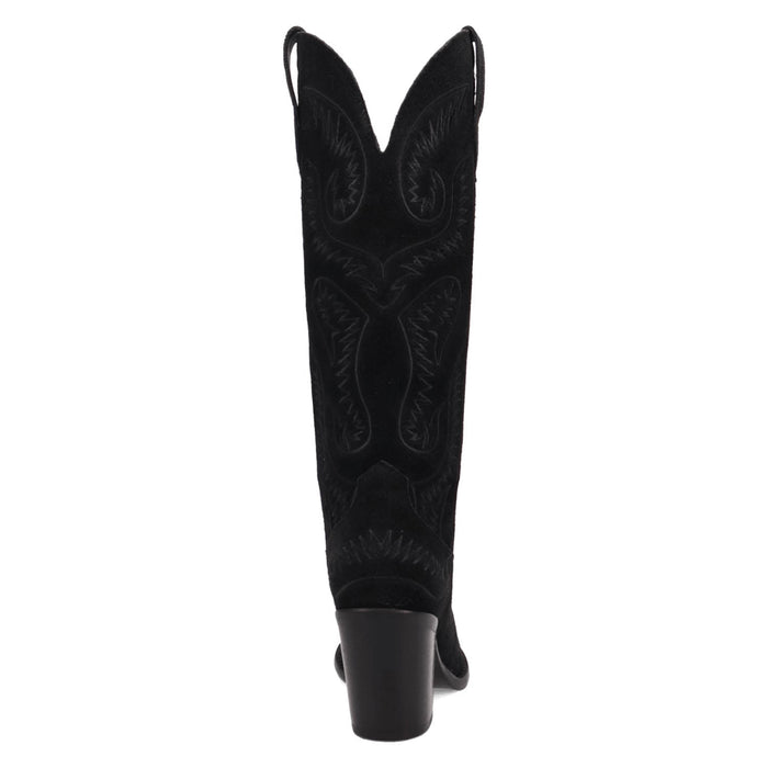 Dingo Womens Evita Black Suede 16in Cowboy Boots
