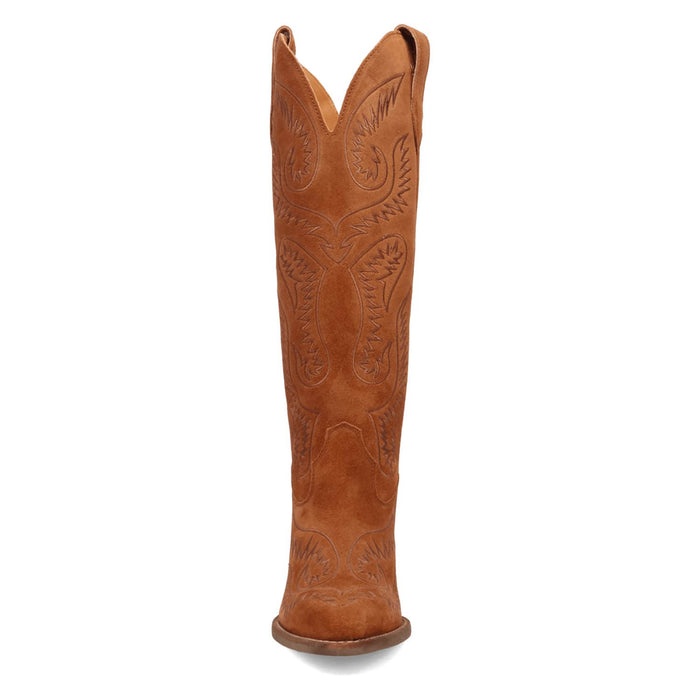 Dingo Womens Evita Camel Suede 16in Cowboy Boots