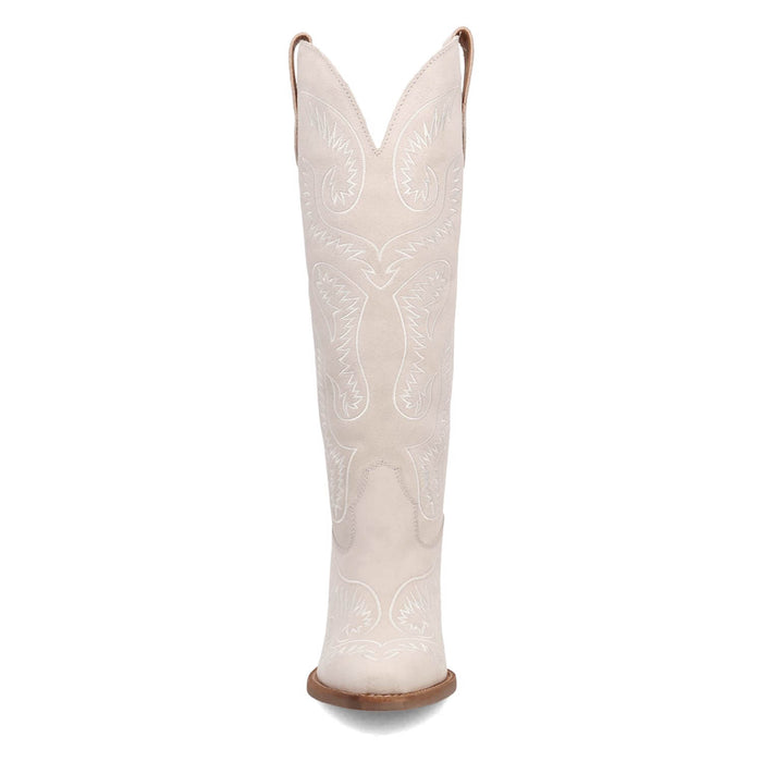 Dingo Womens Evita White Suede 16in Cowboy Boots