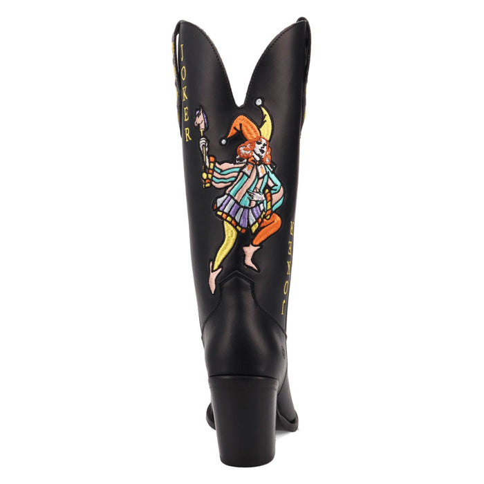 Dingo Womens Joker Black Leather 13in Cowboy Boots