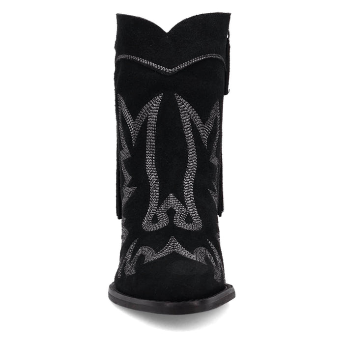 Dingo Womens Wild Sage Black Suede 7in Ankle Boots