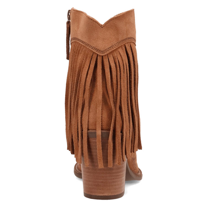 Dingo Womens Wild Sage Camel Suede 7in Ankle Boots