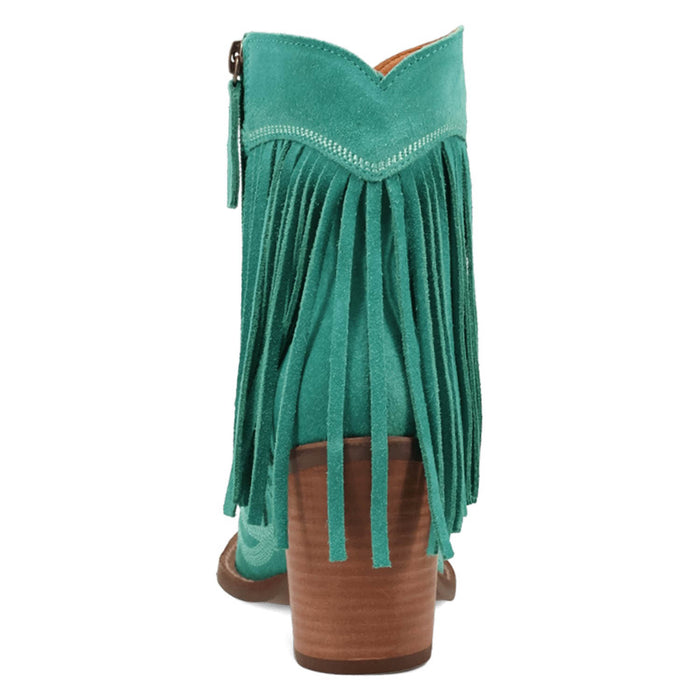 Dingo Womens Wild Sage Green Suede 7in Ankle Boots