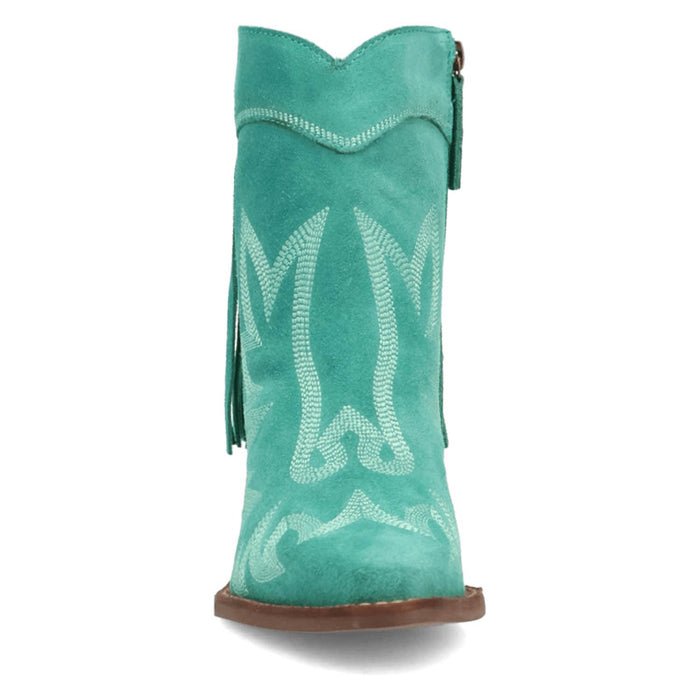 Dingo Womens Wild Sage Green Suede 7in Ankle Boots