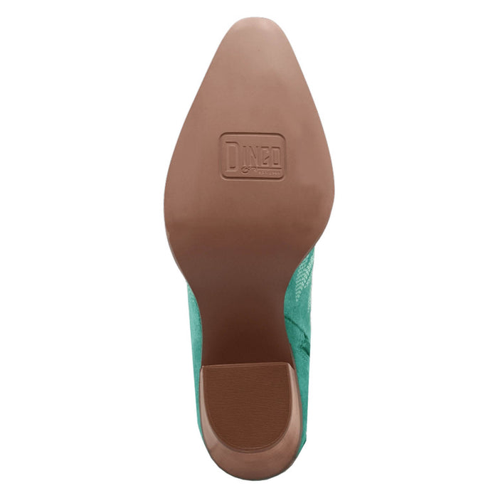 Dingo Womens Wild Sage Green Suede 7in Ankle Boots