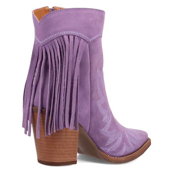 Dingo Womens Wild Sage Lavender Suede 7in Ankle Boots