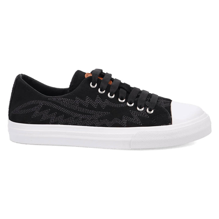 Dingo Womens Campus Black Suede Western Sneakers Shoes