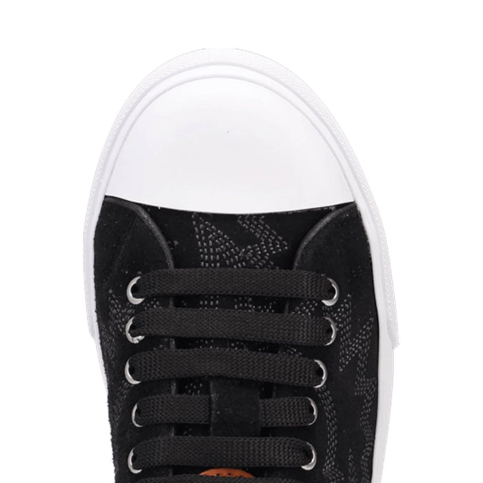 Dingo Womens Campus Black Suede Western Sneakers Shoes