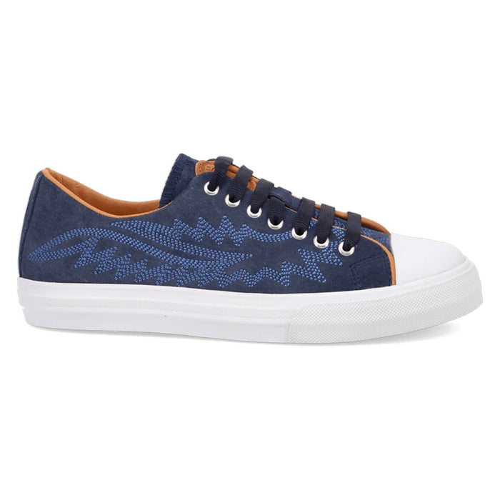 Dingo Womens Campus Blue Suede Western Sneakers Shoes