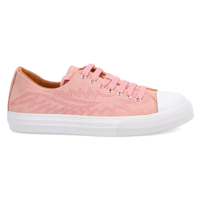 Dingo Womens Campus Pink Suede Western Sneakers Shoes