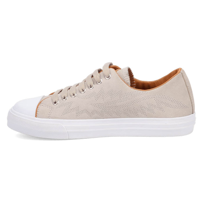 Dingo Womens Campus White Suede Western Sneakers Shoes