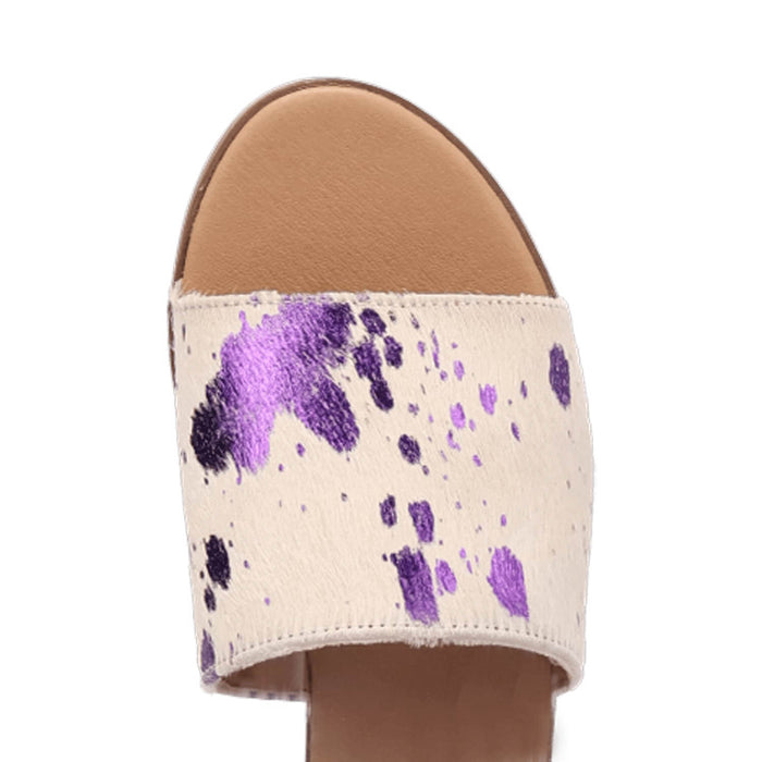 Dingo Womens Moo Moo Fuchsia Hair-on-Hide Sandals Shoes
