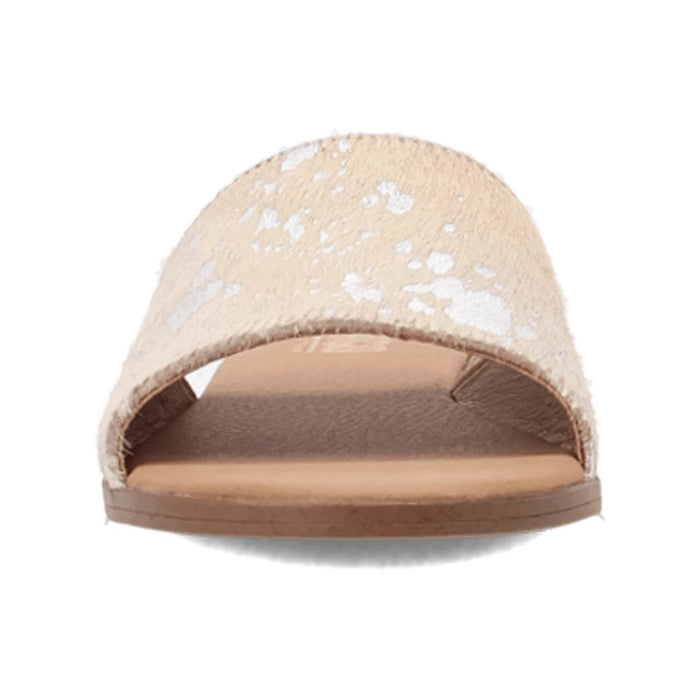 Dingo Womens Moo Moo Silver Hair-on-Hide Sandals Shoes