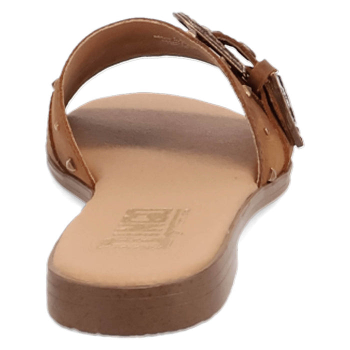 Dingo Womens Lariat Brown Leather Buckle Sandals Shoes