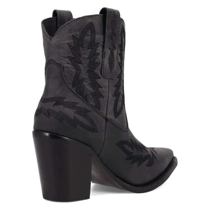 Dingo Womens Rocky Top Black Leather 7in Cowboy Boots
