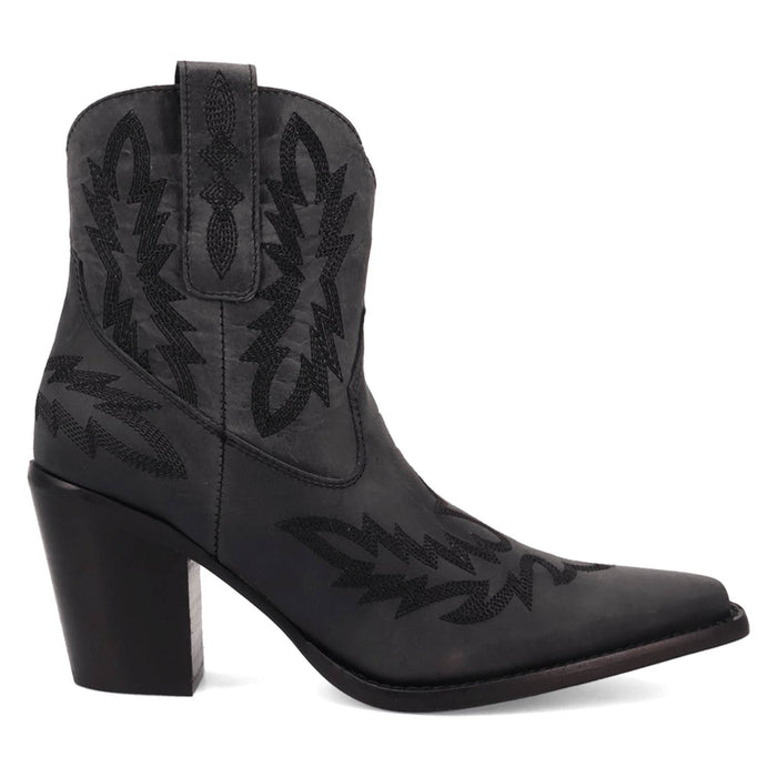 Dingo Womens Rocky Top Black Leather 7in Cowboy Boots