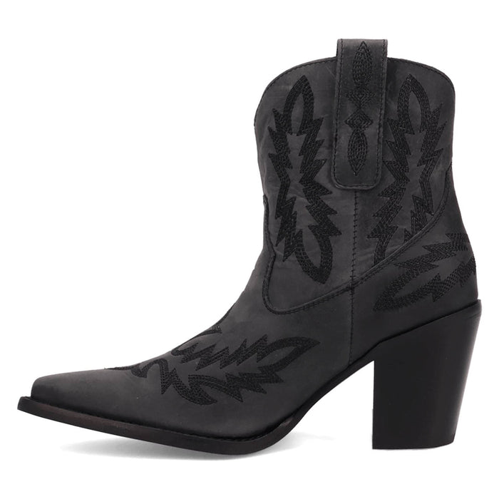 Dingo Womens Rocky Top Black Leather 7in Cowboy Boots