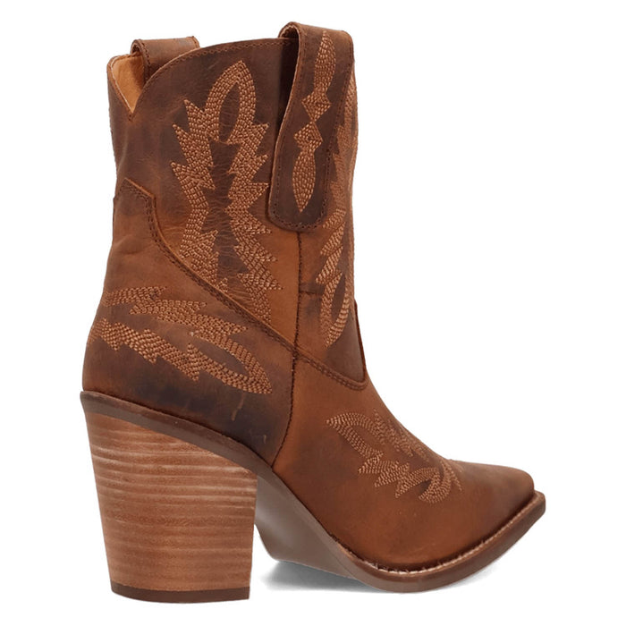 Dingo Womens Rocky Top Brown Leather 7in Cowboy Boots