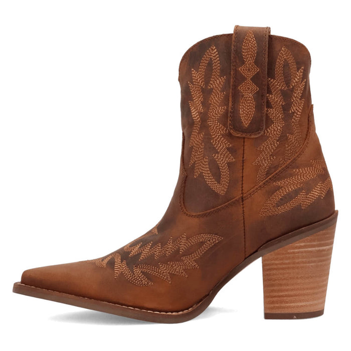 Dingo Womens Rocky Top Brown Leather 7in Cowboy Boots