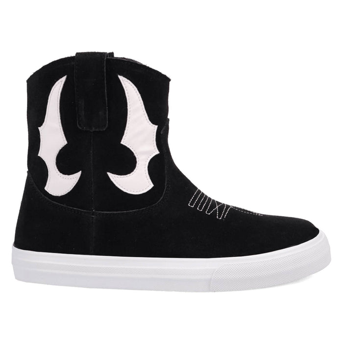 Dingo Womens Ollie Sneaker Black Suede 5in Ankle Boots