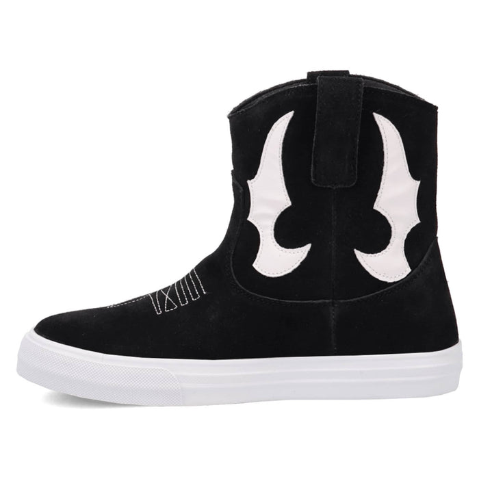 Dingo Womens Ollie Sneaker Black Suede 5in Ankle Boots