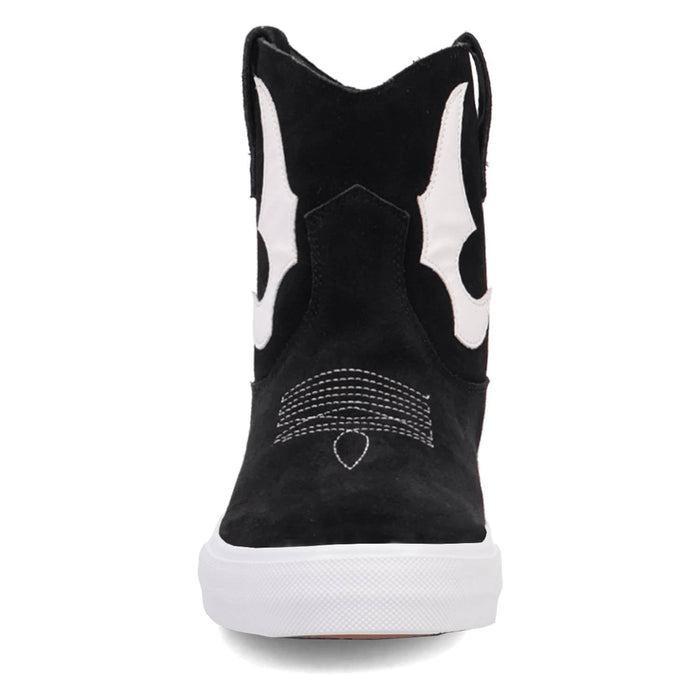 Dingo Womens Ollie Sneaker Black Suede 5in Ankle Boots