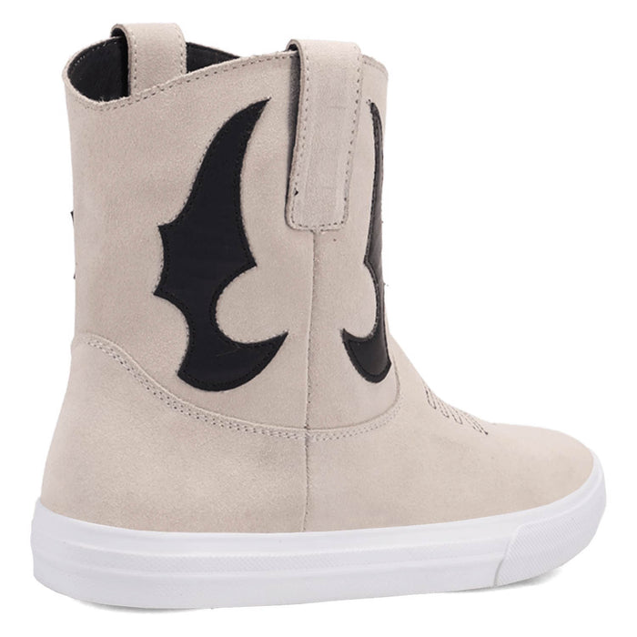 Dingo Womens Ollie Sneaker White Suede 5in Ankle Boots