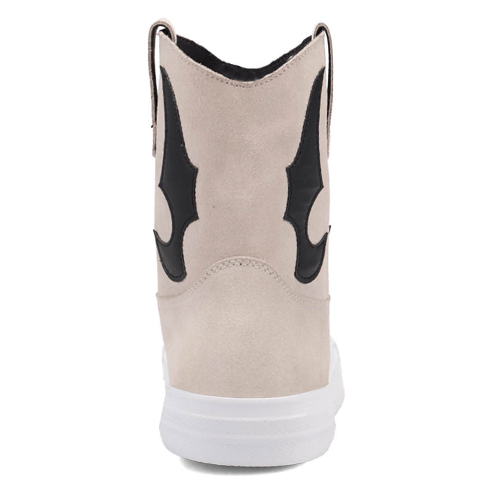 Dingo Womens Ollie Sneaker White Suede 5in Ankle Boots
