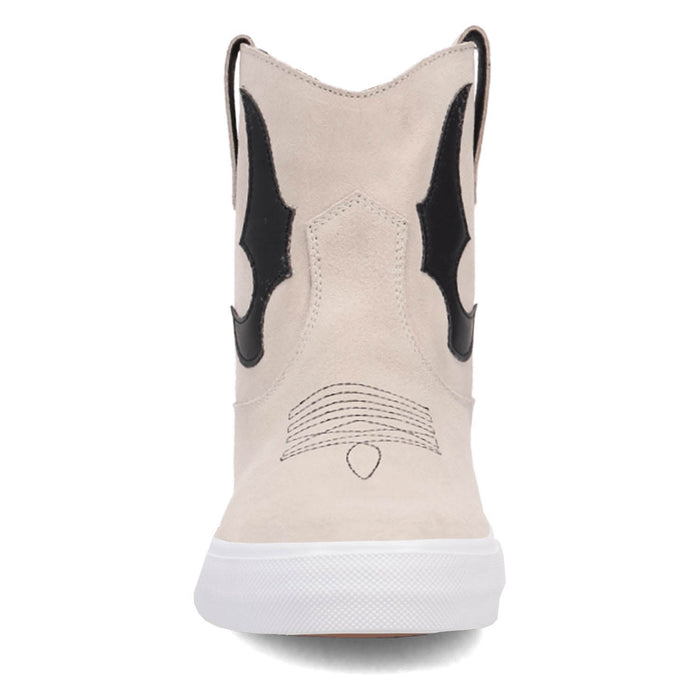 Dingo Womens Ollie Sneaker White Suede 5in Ankle Boots